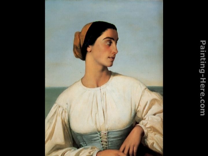 Woman from St. Jean de Luz painting - Eugene-Emmanuel Amaury-Duval Woman from St. Jean de Luz art painting